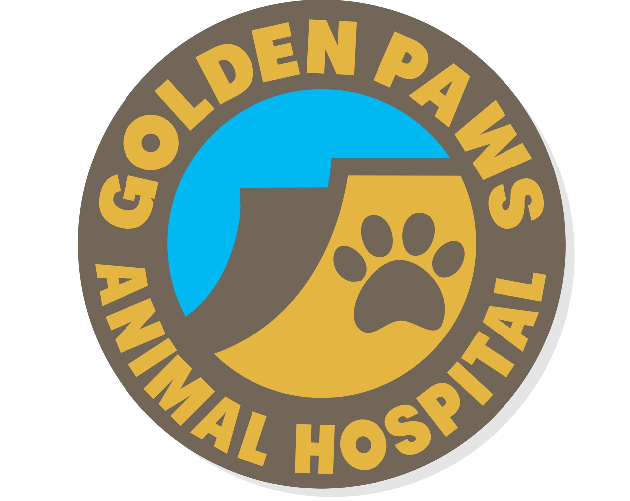 Golden Paws Animal Hospital Logo